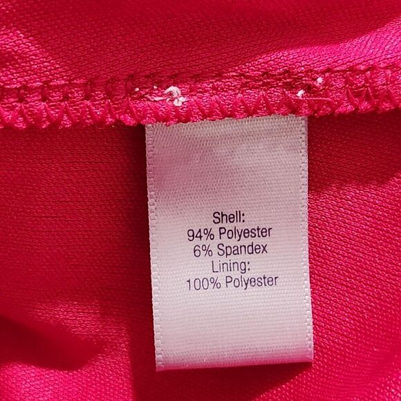 Jennifer Lopez Sleeveless Fit & Flare Textured Fuchsia Dress Size 12 Lined   B5 - Picture 12 of 13